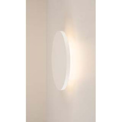 PLASTRA, applique et plafonnier, rond, 30cm, platre blanc, LED 7,4W, 3000K