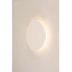 PLASTRA, applique et plafonnier, rond, 30cm, platre blanc, LED 7,4W, 3000K