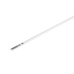 D-TRACK, couvercle aluminium, 1m, 10 clips inclus, blanc