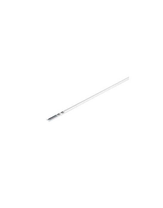 D-TRACK, couvercle aluminium, 1m, 10 clips inclus, blanc