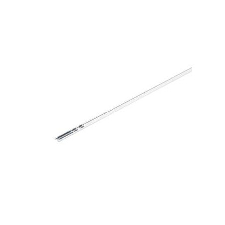D-TRACK, couvercle aluminium, 1m, 10 clips inclus, blanc