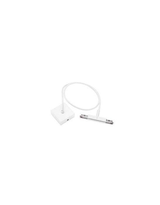 D-TRACK, alimentation centrale, cable 1m, avec patere, blanc