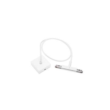 D-TRACK, alimentation centrale, cable 1m, avec patere, blanc