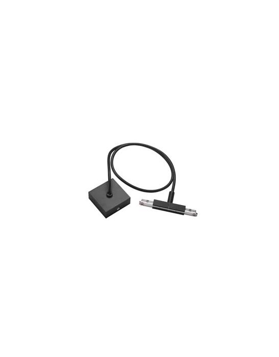 D-TRACK, alimentation centrale, cable 1m, avec patere, noir