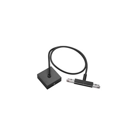 D-TRACK, alimentation centrale, cable 1m, avec patere, noir