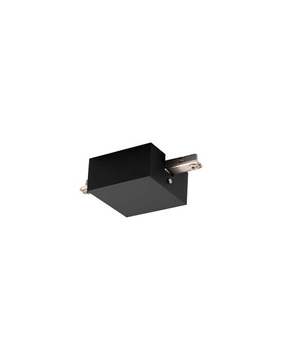 D-TRACK, alimentation avec patere, noire, terre droite