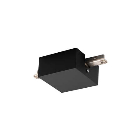 D-TRACK, alimentation avec patere, noire, terre droite