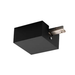 D-TRACK, alimentation avec patere, noire, terre gauche