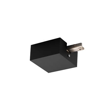 D-TRACK, alimentation avec patere, noire, terre gauche