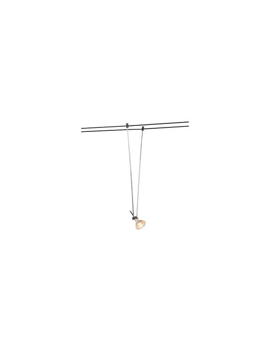 TELESKOP, spot pour cable tendu, MR16, 21-52cm, noir