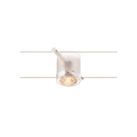 COMET, spot pour cable tendu, MR16, verre semi-depoli, blanc