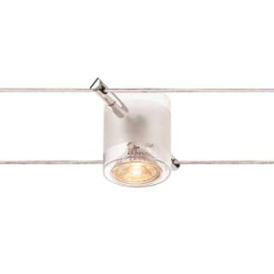 COMET, spot pour cable tendu, MR16, verre semi-depoli, chrome
