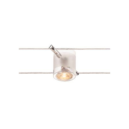 COMET, spot pour cable tendu, MR16, verre semi-depoli, chrome