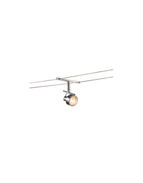 SALUNA, spot pour cable tendu, MR16, chrome