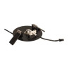 Suspension ronde noire HELIA 60, LED 7.5W, 3000K, patere plate pour encastrement