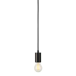 suspension ronde noire FITU E27, max. 60W, cable nu de 5m