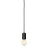 suspension ronde noire FITU E27, max. 60W, cable nu de 5m