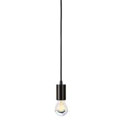 suspension ronde noire FITU E27, max. 60W, cable nu de 5m