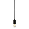 suspension ronde noire FITU E27, max. 60W, cable nu de 5m