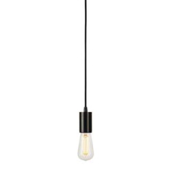 suspension ronde noire FITU E27, max. 60W, cable nu de 5m
