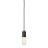 suspension ronde noire FITU E27, max. 60W, cable nu de 5m