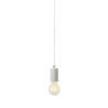 FITU E27 suspension ronde blanche, max. 60W, cable nu de 5m