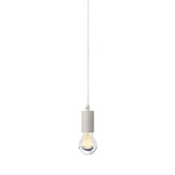 FITU E27 suspension ronde blanche, max. 60W, cable nu de 5m