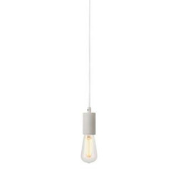 FITU E27 suspension ronde blanche, max. 60W, cable nu de 5m
