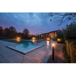 PHOTONIA, borne, ronde, anthracite, verre transparent