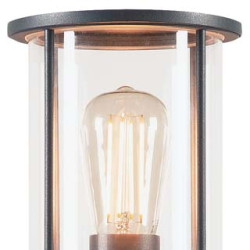 PHOTONIA, borne, ronde, anthracite, verre transparent