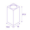 BIG THEO WALL, applique up/down anthracite, 42W, LED 3000K, 2000lm