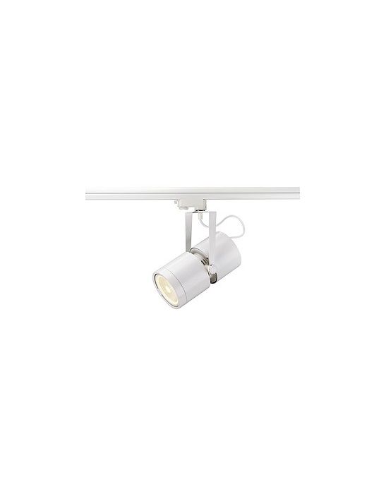 Rail 3 allumages, euro spot g12, 60°, blanc avec adaptateur
