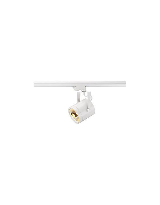 Rail 3 allumages, euro spot es111, blanc avec adaptateur
