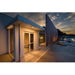 Plafonnier AINOS, rond, anthracite, LED 3000K, avec detecteur