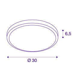 Plafonnier AINOS, rond, anthracite, LED 3000K, avec detecteur