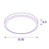 Plafonnier AINOS, rond, anthracite, LED 3000K, avec detecteur
