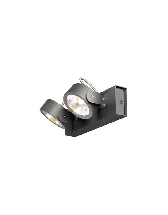 KALU LED 2 applique/plafonnier, noir, LED 34W, 3000K, 60 degres