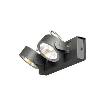 KALU LED 2 applique/plafonnier, noir, LED 34W, 3000K, 60 degres