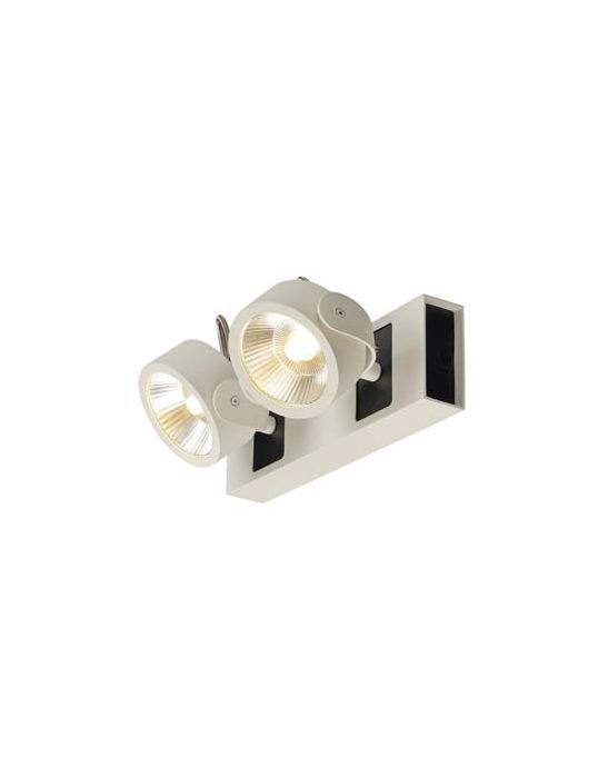 KALU LED 2 applique/plafonnier, blanc/noir, LED 34W, 3000K, 60 degres