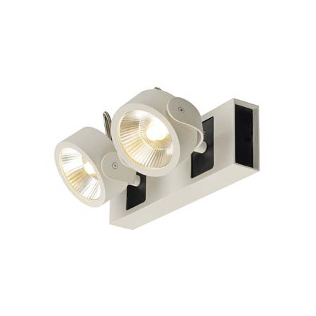 KALU LED 2 applique/plafonnier, blanc/noir, LED 34W, 3000K, 60 degres