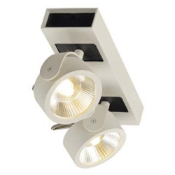 KALU LED 2 applique/plafonnier, blanc/noir, LED 34W, 3000K, 60 degres