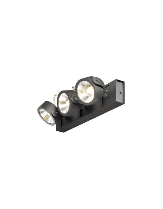 KALU LED 3 applique/plafonnier, noir, LED 47W, 3000K, 60 degres