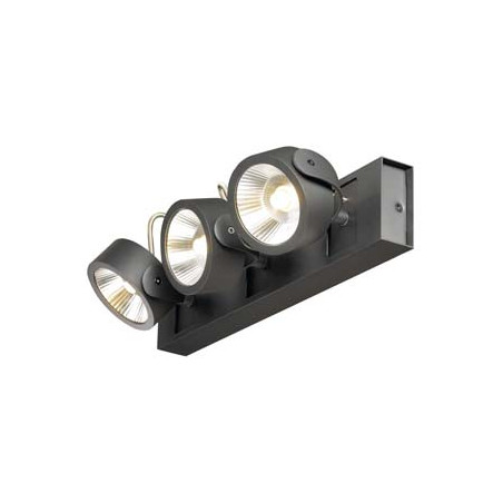 KALU LED 3 applique/plafonnier, noir, LED 47W, 3000K, 60 degres