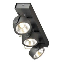 KALU LED 3 applique/plafonnier, noir, LED 47W, 3000K, 60 degres