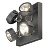 KALU LED 4 applique/plafonnier, carre, noir, LED 60W, 3000K, 60 degres