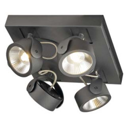 KALU LED 4 applique/plafonnier, carre, noir, LED 60W, 3000K, 60 degres