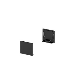 GRAZIA 20, embouts pour profil standard strie, 2 pcs., noir