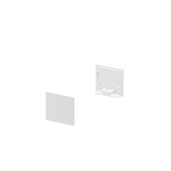 GRAZIA 20, embouts pour profil standard strie, 2 pcs., blanc