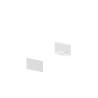 GRAZIA 20, embouts pour profil plat strie, 2 pcs., blanc