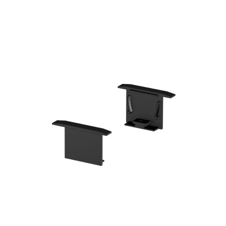 GRAZIA 20, embouts pour profil encastre, 2 pcs., noir